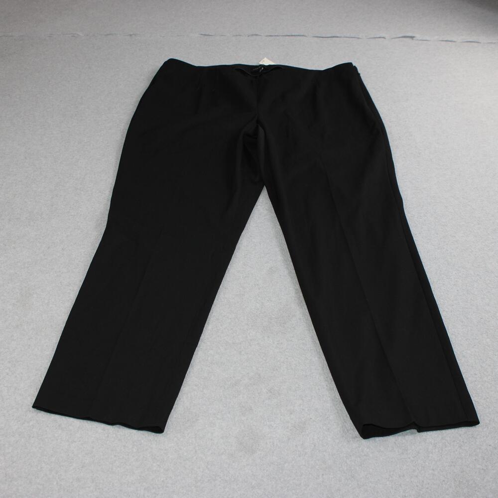 Talbots Pants Women 18 Long Black Curvy Straight Stretch Office Work Career